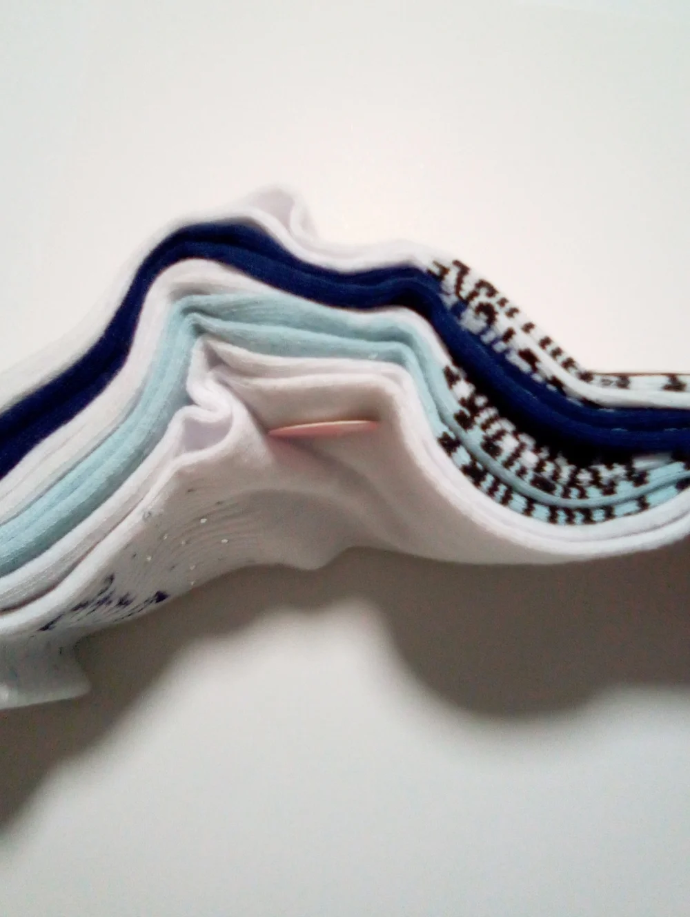 Juicy Couture Shortie Crew Socks 5 Pair Pack 1 Rhinestones 4 Solid White Blue